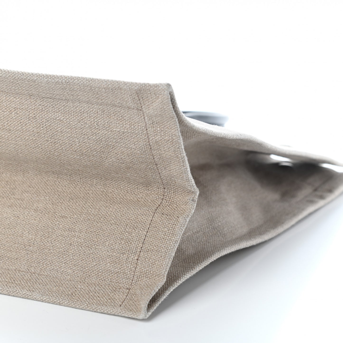 Linen Calfskin Rive Gauche Tote Optic White