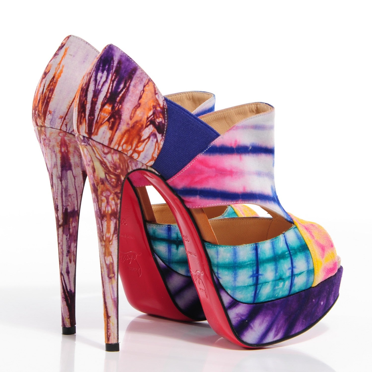 Christian Louboutin Bazin Pitou 150 Platform Pumps 36.5 Multicolor 4 of 7