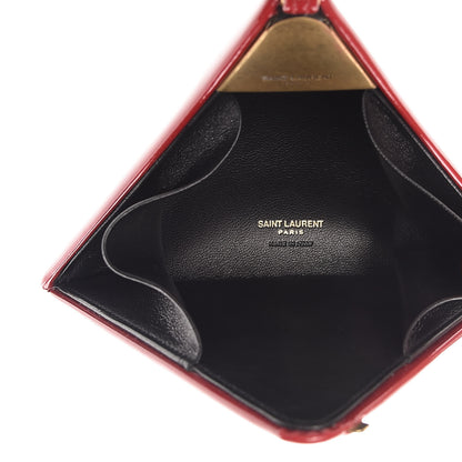 Saint Laurent Patent Pyramid Clutch Rouge 5 of 7