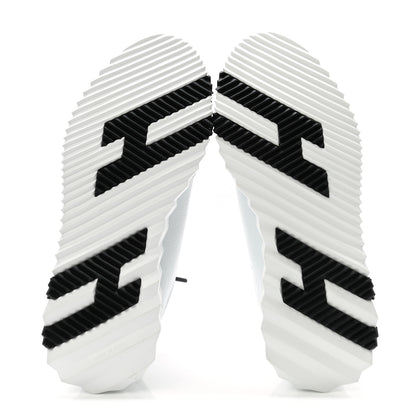 Hermes Goatskin Suede Goatskin Bouncing Sneakers 37 White Black 5 of 9