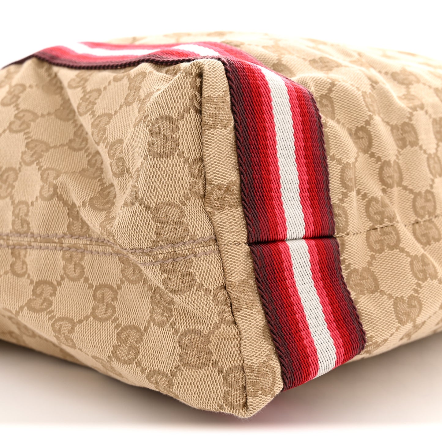 GG Monogram Medium Web Handle Vertical Tote Red