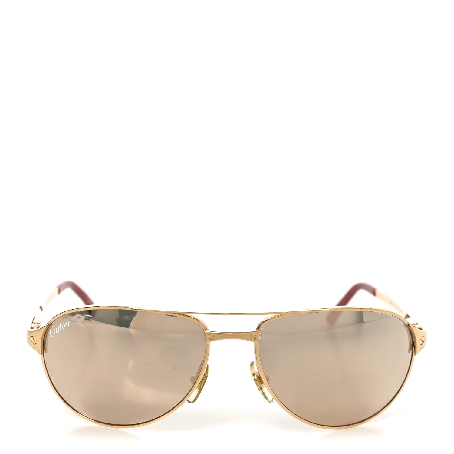 Cartier Santos Dumont Aviator Sunglasses Gold 2 of 8