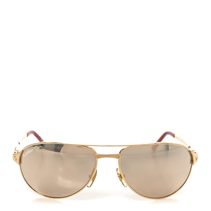 Cartier Santos Dumont Aviator Sunglasses Gold 2 of 8