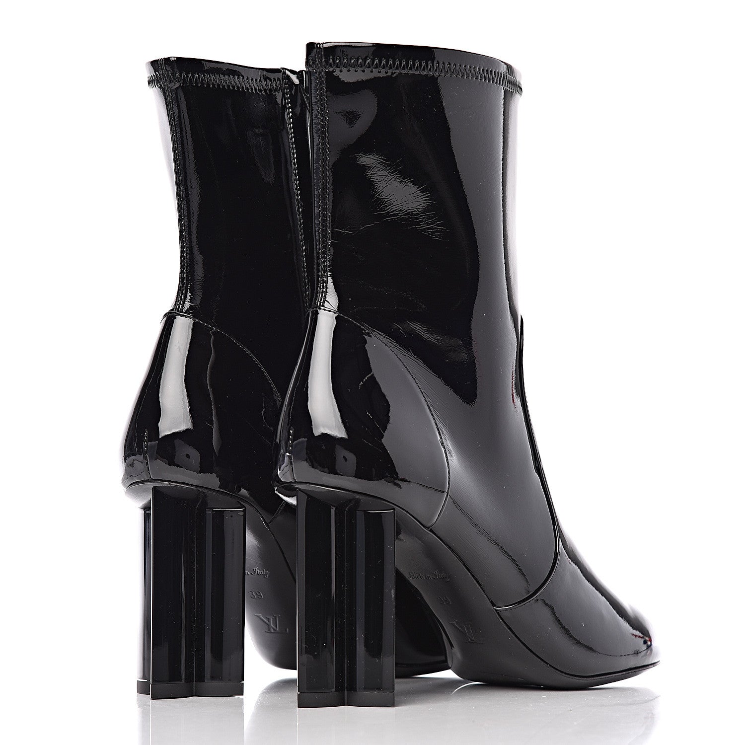 Louis Vuitton Patent Silhouette Ankle Boots 39 Black 4 of 8