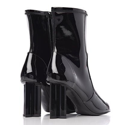 Louis Vuitton Patent Silhouette Ankle Boots 39 Black 4 of 8