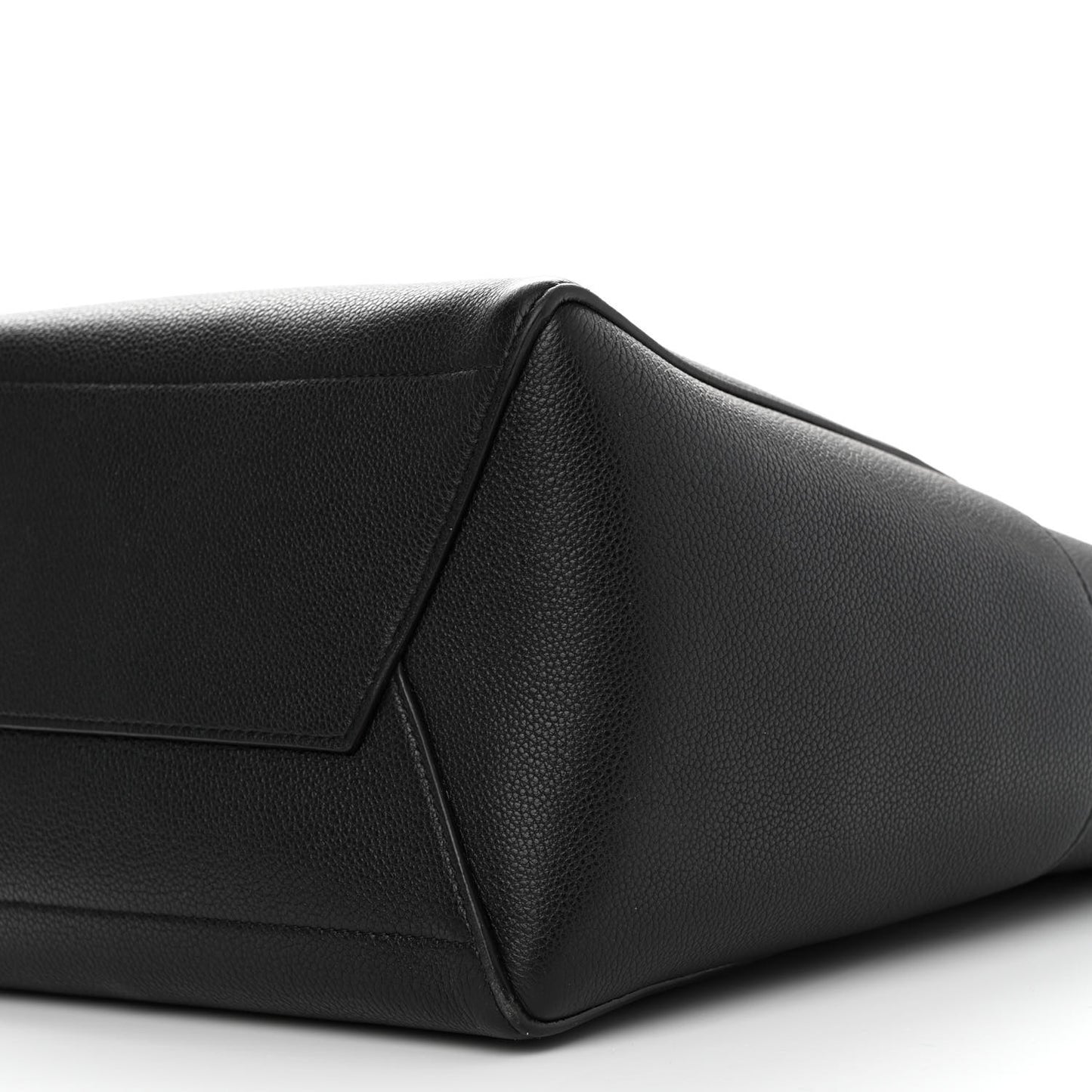 Soft Grained Calfskin Sangle Bucket Bag Black