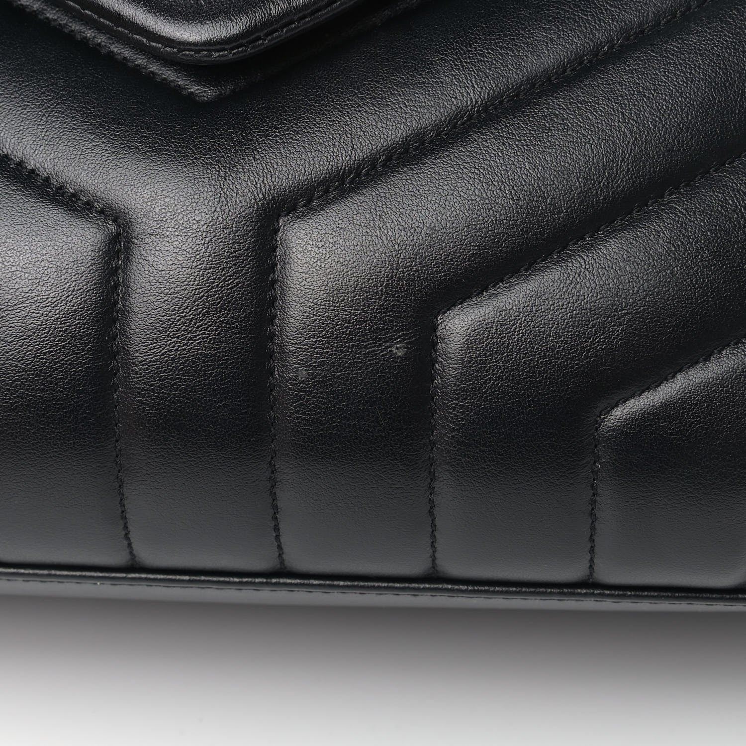 Saint Laurent Calfskin Y Quilted Monogram Medium Loulou Chain Satchel Black 11 of 12