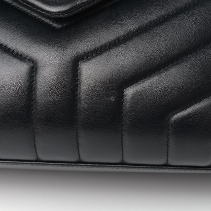 Saint Laurent Calfskin Y Quilted Monogram Medium Loulou Chain Satchel Black 11 of 12