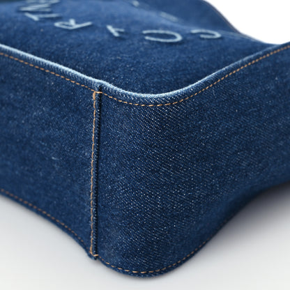 Stella McCartney Eco Alter Denim Perforated Logo Mini Crossbody Orion Blue 8 of 8