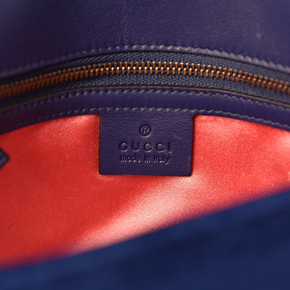 Gucci Velvet Matelasse Small GG Marmont Shoulder Bag Cobalt Blue 7 of 13