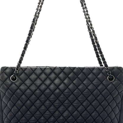 Chanel Lambskin Quilted New Bubble North South Tote Navy 5 of 12
