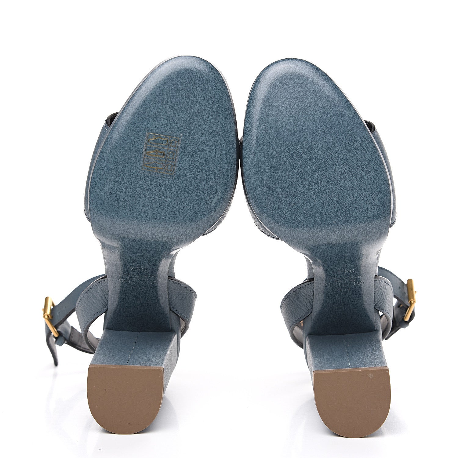 Valentino Garavani Grainy Cowhide VLogo 15/105mm Platform Sandals 38.5 Amadeus 5 of 9