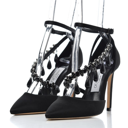 Jimmy Choo x OFF-WHITE Satin Victoria 100 Pumps 36 Black 3 of 9