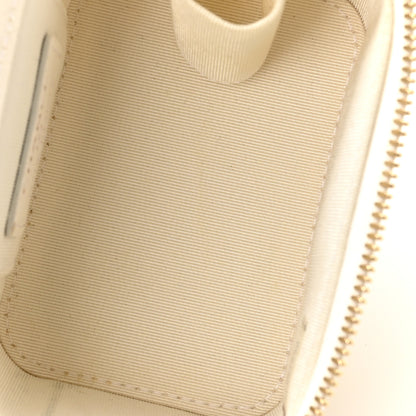 Chanel Lambskin Quilted Mini Camellia Bow Vanity Case With Chain White 5 of 11