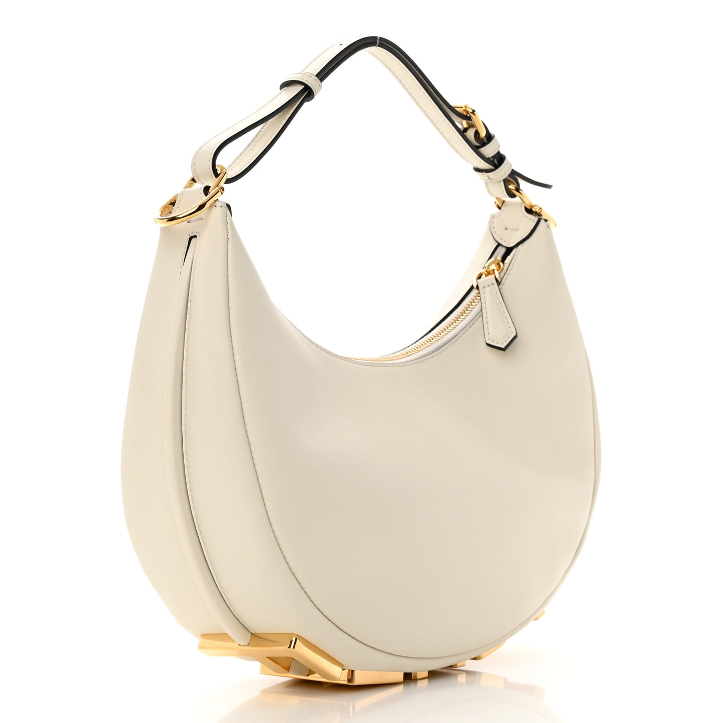 Vitello Grace Matte Small Fendigraphy Hobo Bag Nuvola