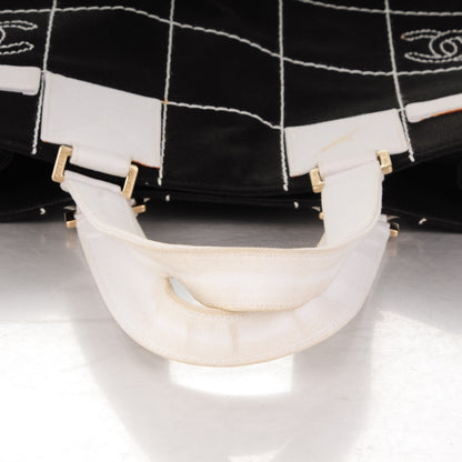 Chanel Canvas Square Stitched CC Tote Black 8 of 9