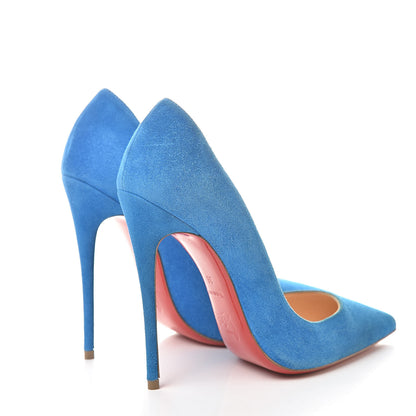 Christian Louboutin Veau Velours So Kate 120 Pumps 36 Egyptian Blue 4 of 11