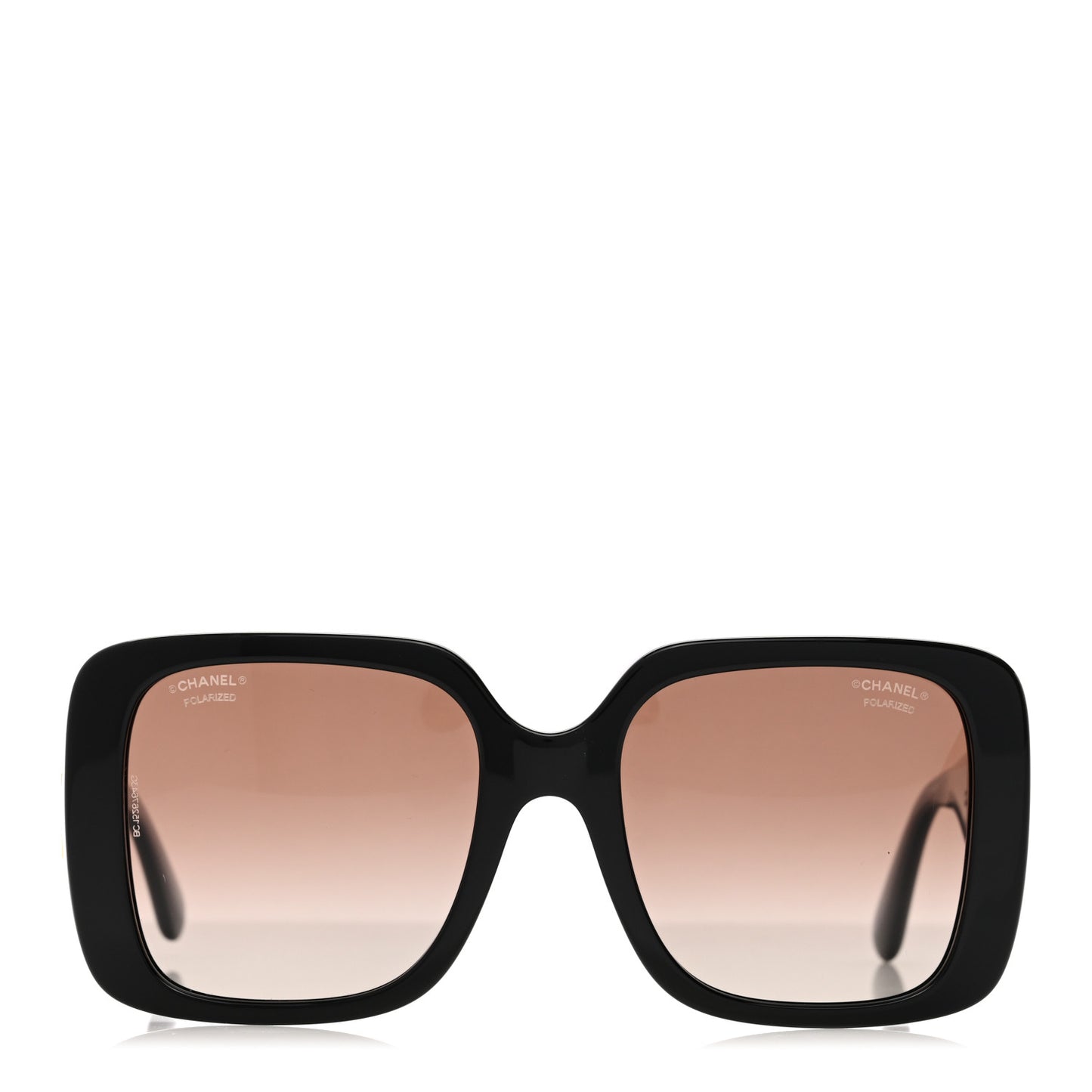 Acetate Metal Polarized Square Sunglasses 5532 Black