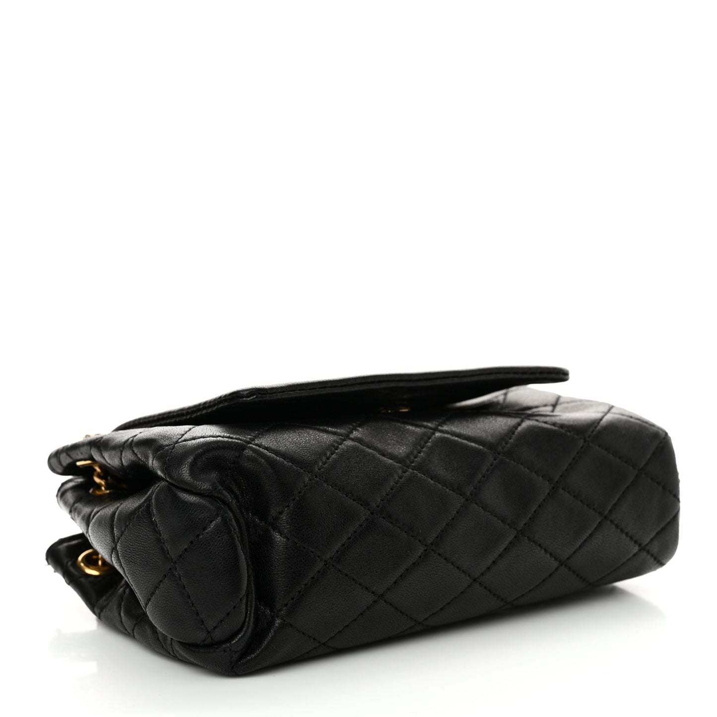 Lambskin Quilted Monogram Mini Nolita Black
