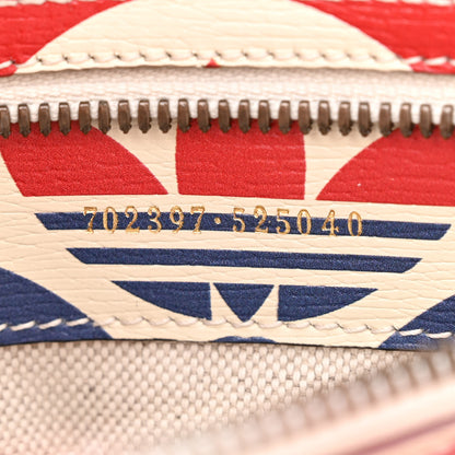 Gucci X ADIDAS Shangai Calfskin Web Trefoil Interlocking G Mini Duffle Bag Red White Blue 7 of 13