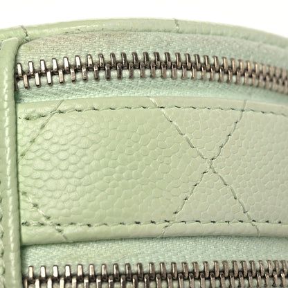 Chanel Caviar Quilted Round Handle With Care Vanity With Chain Light Green 12 of 12