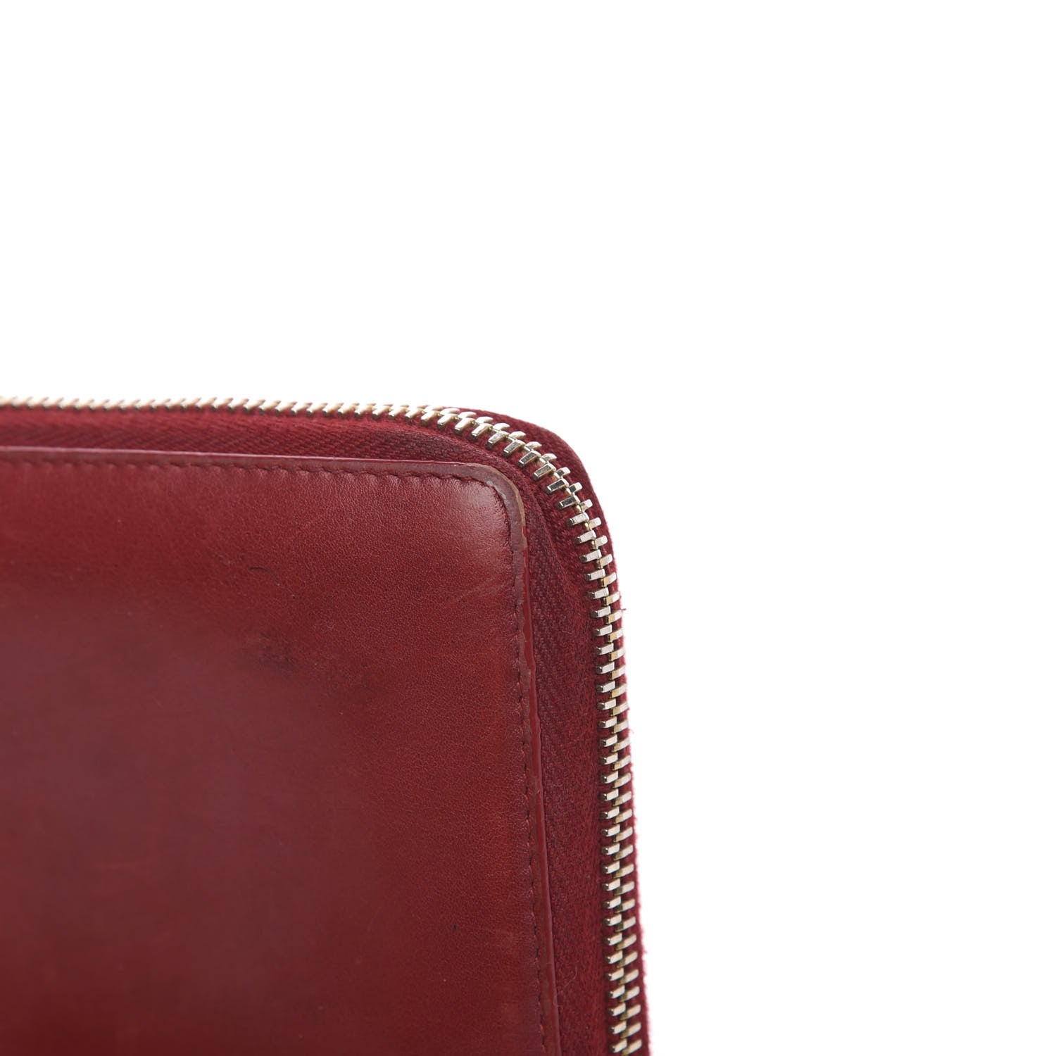 Saint Laurent Calfskin Classic Y Ligne Zip Around Wallet Red 10 of 11