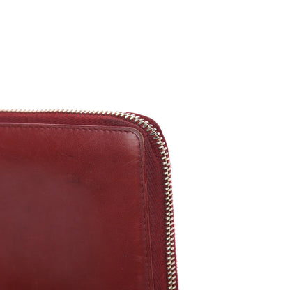 Saint Laurent Calfskin Classic Y Ligne Zip Around Wallet Red 10 of 11