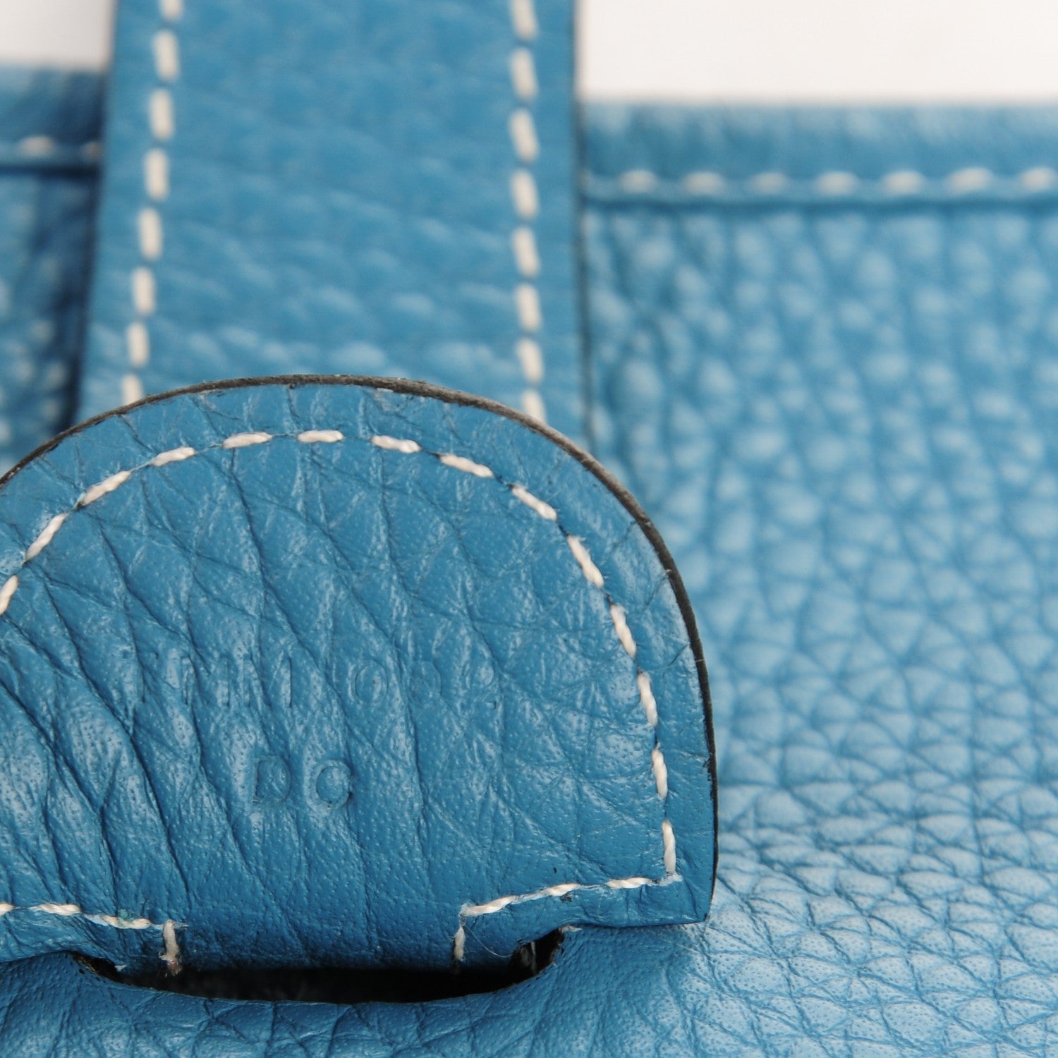 Hermes Taurillon Clemence Evelyne III GM Blue Jean 7 of 7