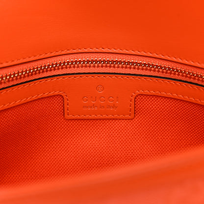 Gucci GG Monogram Textured Dollar Calfskin Small Luce Shoulder Bag Orange 6 of 9