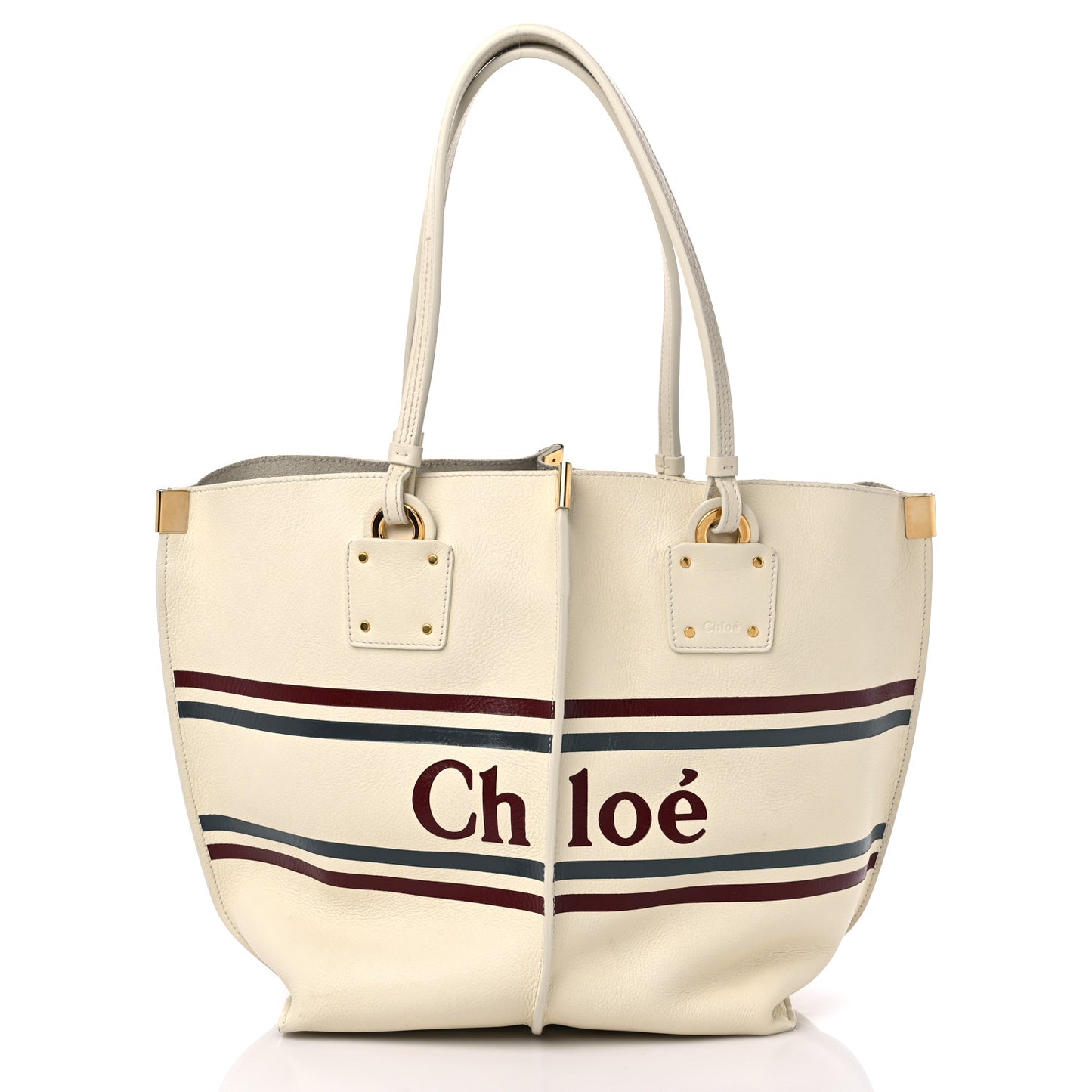 Smooth Calfskin Medium Vick Tote Off White