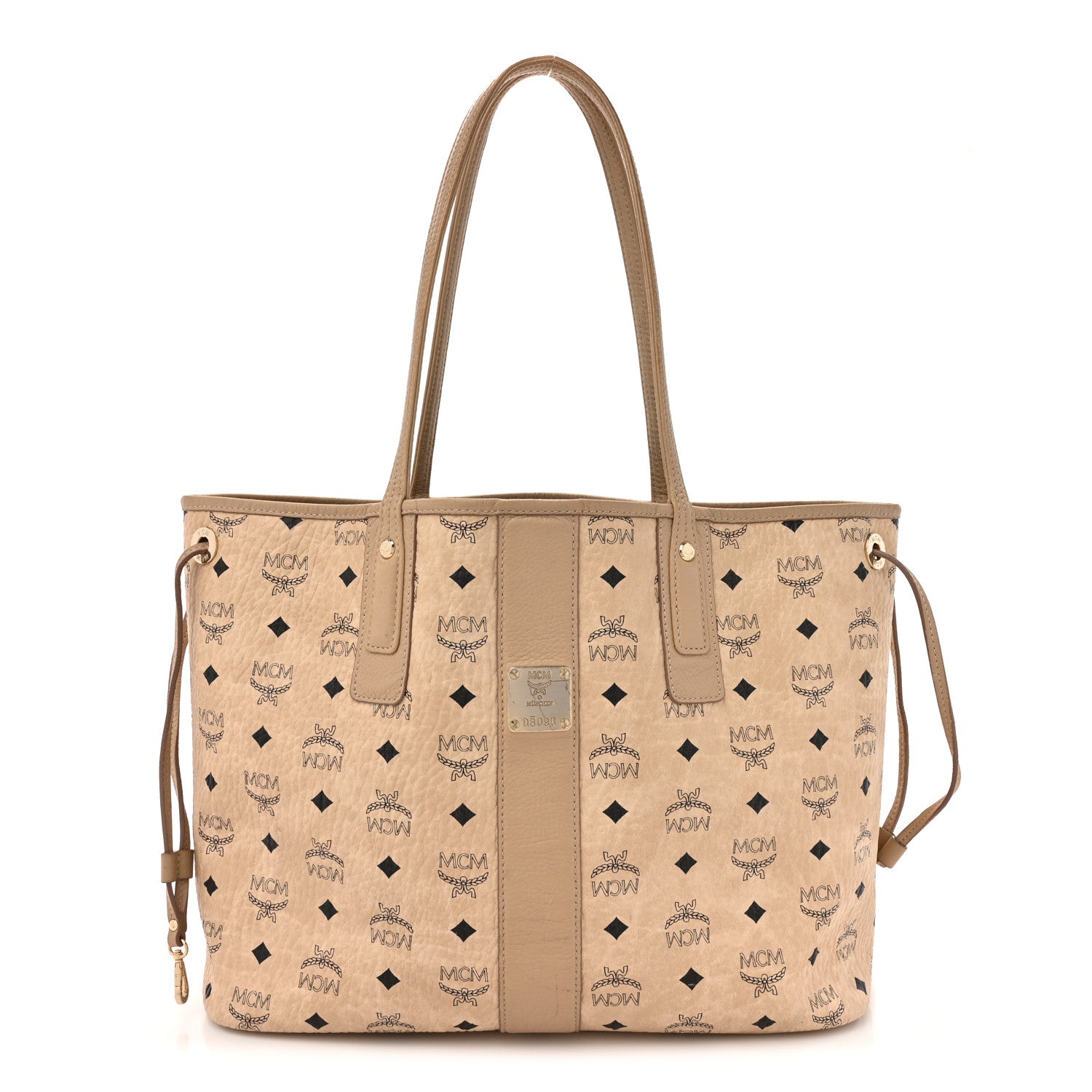 MCM Visetos Medium Liz Reversible Shopper Tote Beige 1 of 28