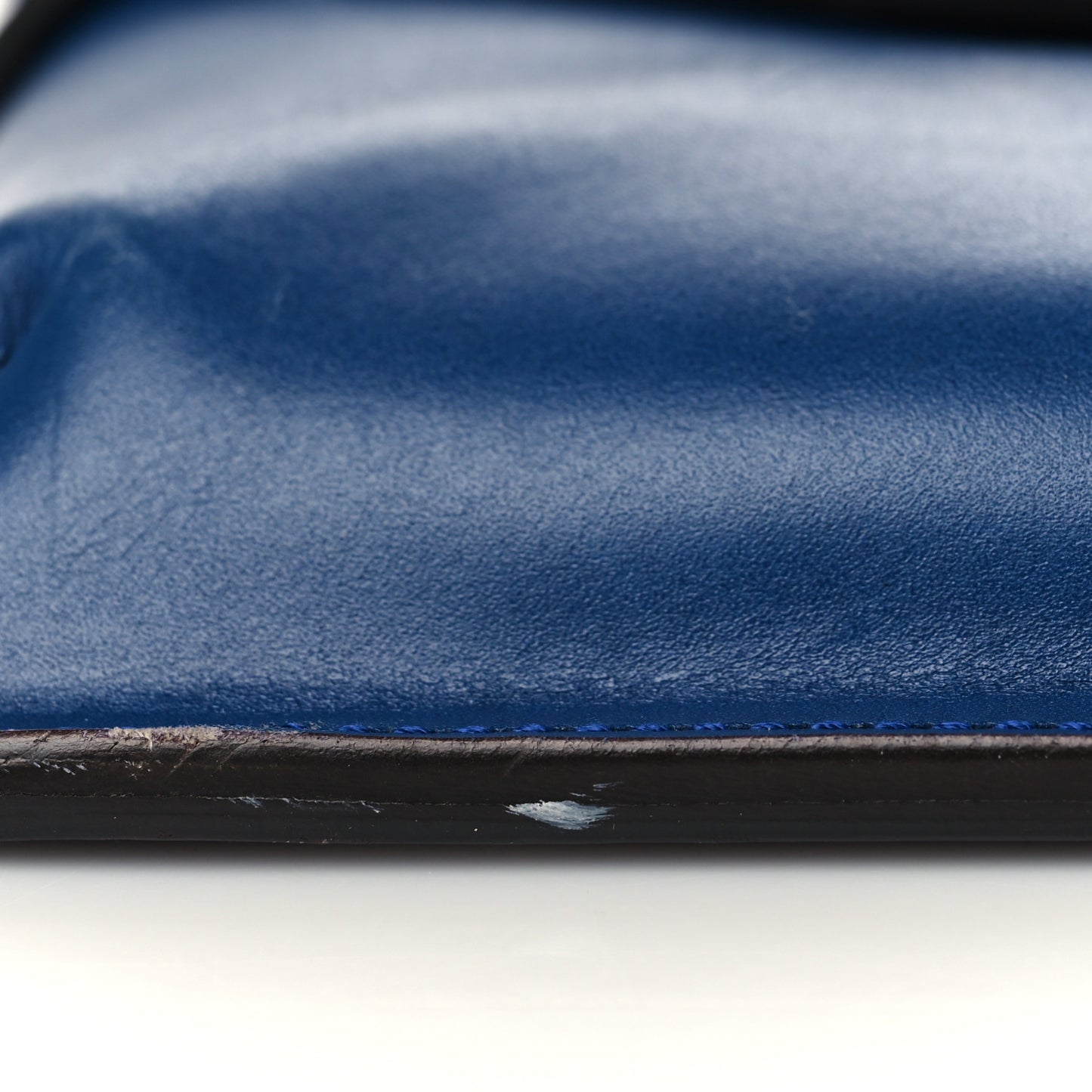 Smooth Calfskin Large Bright Bit Shoulder Bag Blue