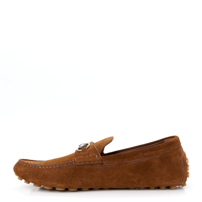 Gucci Suede Mens Horsebit Driver Loafers 9 Cuir 1 of 10