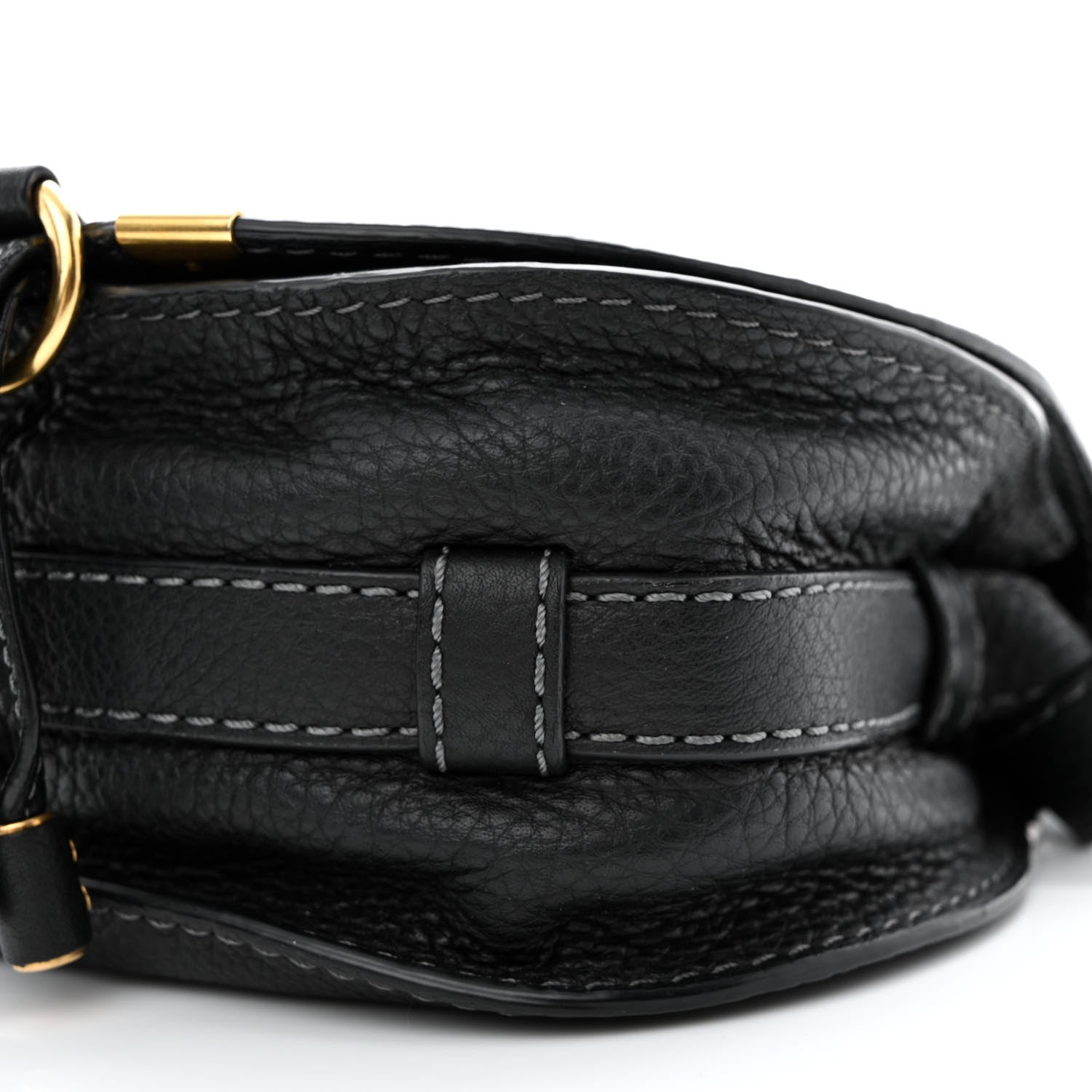 Chloe Grained Calfskin Small Marcie Saddle Bag Black 10 of 11