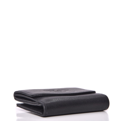 Chanel Caviar Timeless CC Compact French Wallet Black 4 of 10