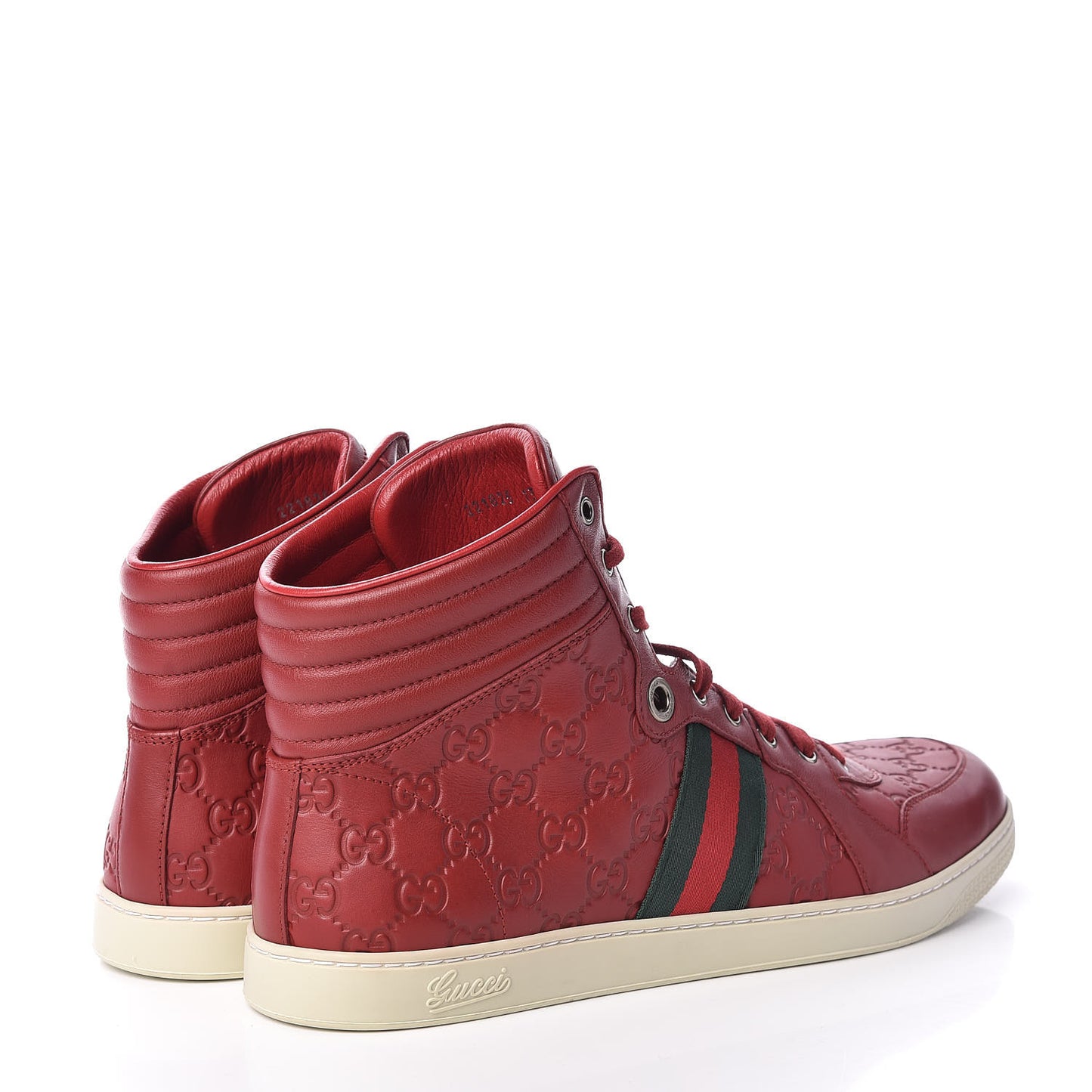Guccissima Web Mens High Top Sneakers 13 Red