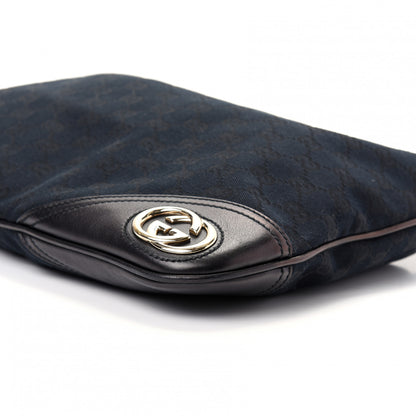 Gucci Monogram Medium New Britt Hobo Black 7 of 9