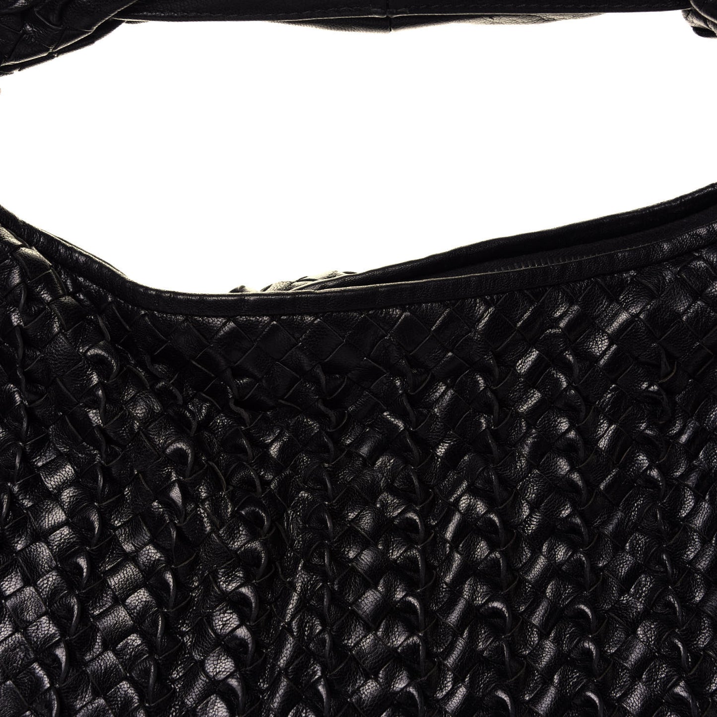 Nappa Intrecciato Medium Veneta Hobo Black