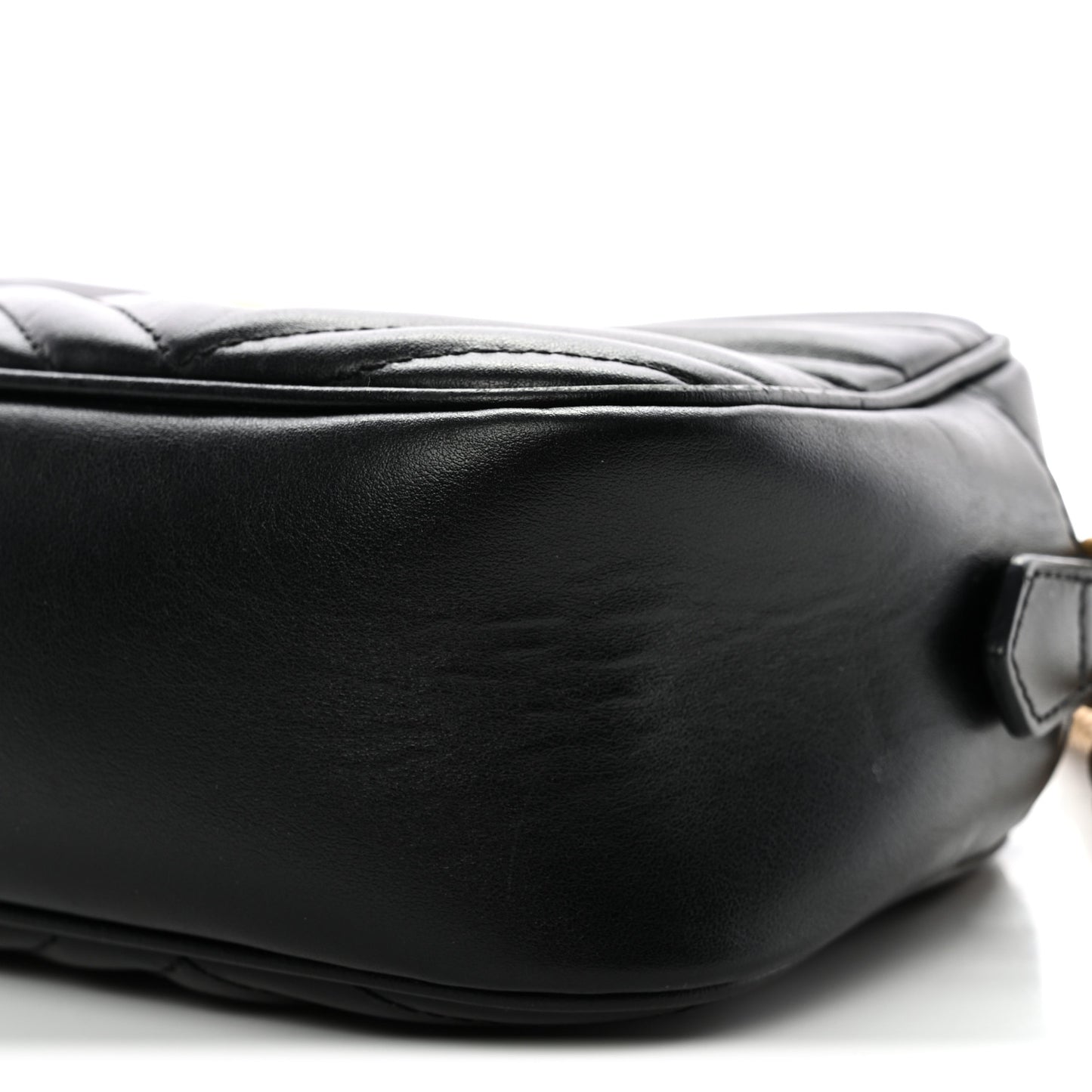 Calfskin Matelasse Small GG Marmont Chain Shoulder Bag Black