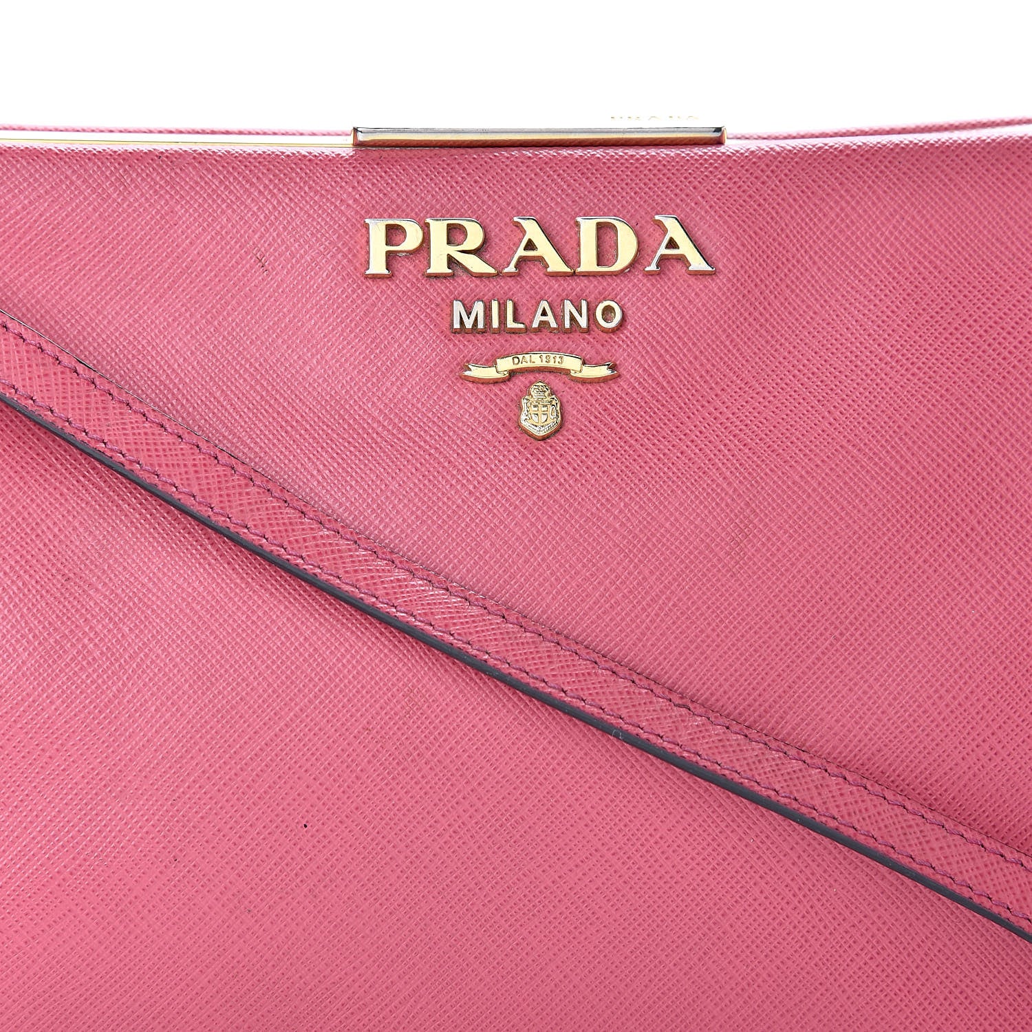 Prada Saffiano City Calf Light Frame Bag Peonia 8 of 18