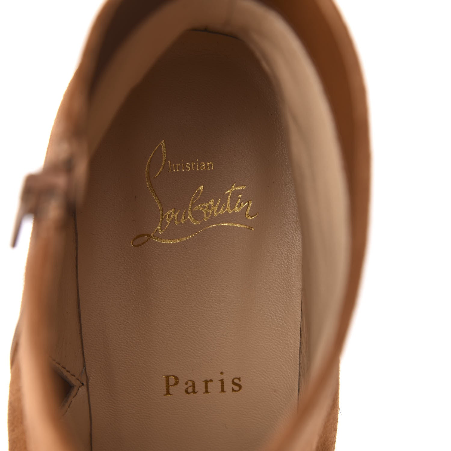 Christian Louboutin Veau Velours Turela 55 Ankle Boots 41 Ecureuil 7 of 8