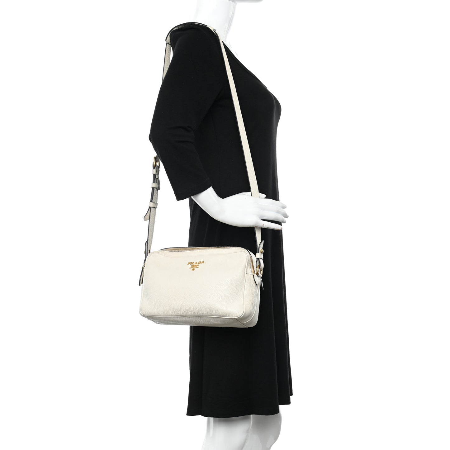 Vitello Phenix Camera Bag Bianco