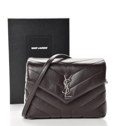 Saint Laurent Calfskin Y Quilted Monogram Toy Loulou Crossbody Bag Black Tulipe 11 of 11