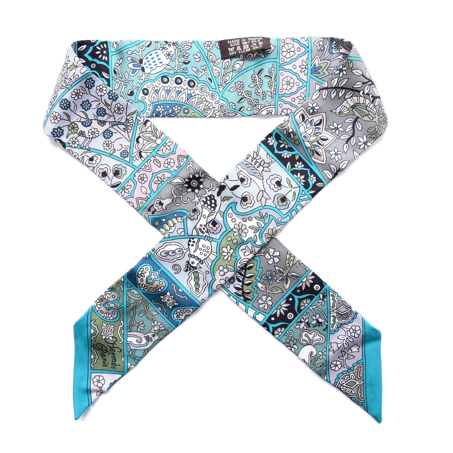 Silk Au Pays Des Oiseaux Fleurs Twilly Canard Gris Vieux Rose