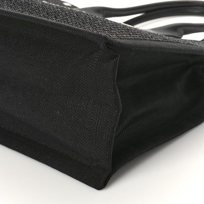 Saint Laurent Raffia Linen Calfskin Small Rive Gauche Tote Black 8 of 8