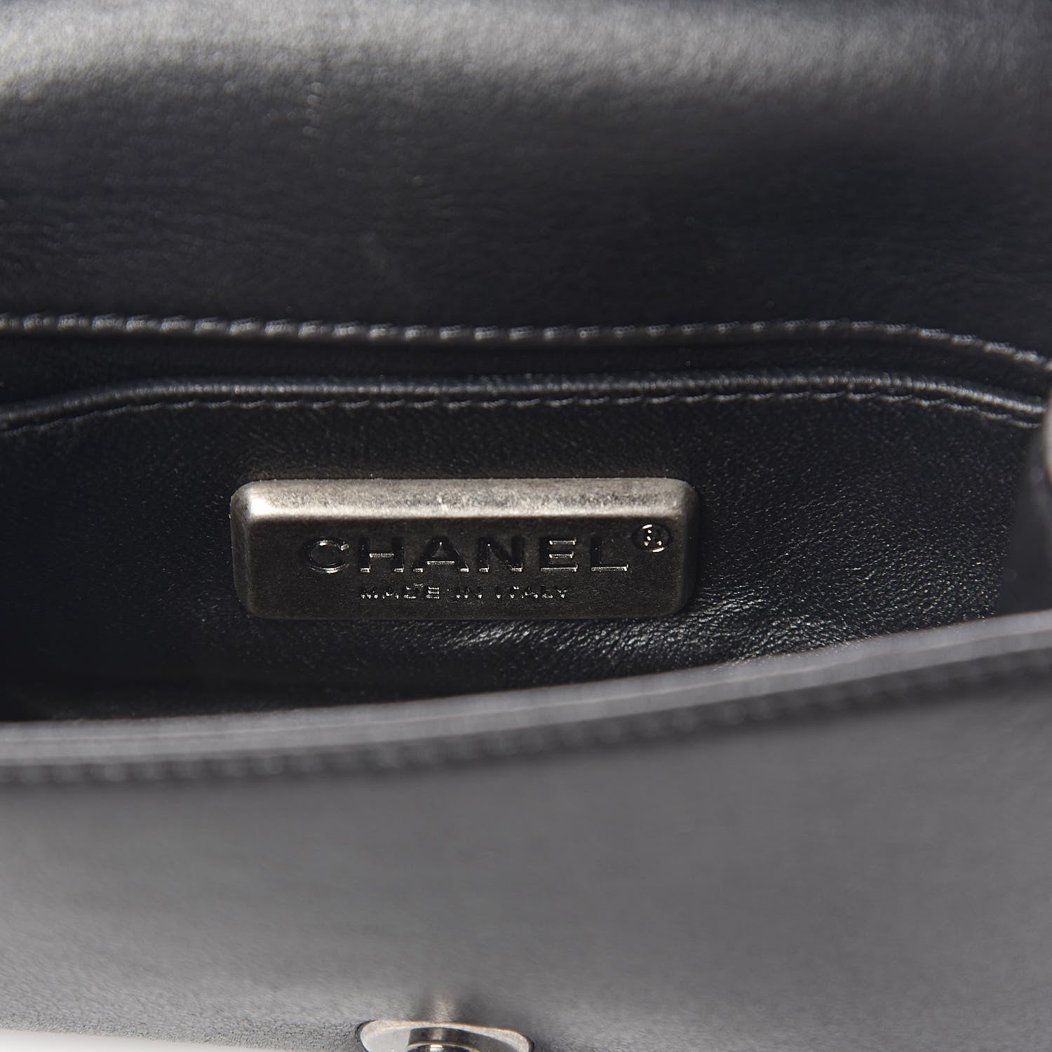 Chanel Galuchat Stingray Mini Boy Flap Black Silver 8 of 9