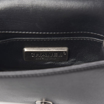 Chanel Galuchat Stingray Mini Boy Flap Black Silver 8 of 9