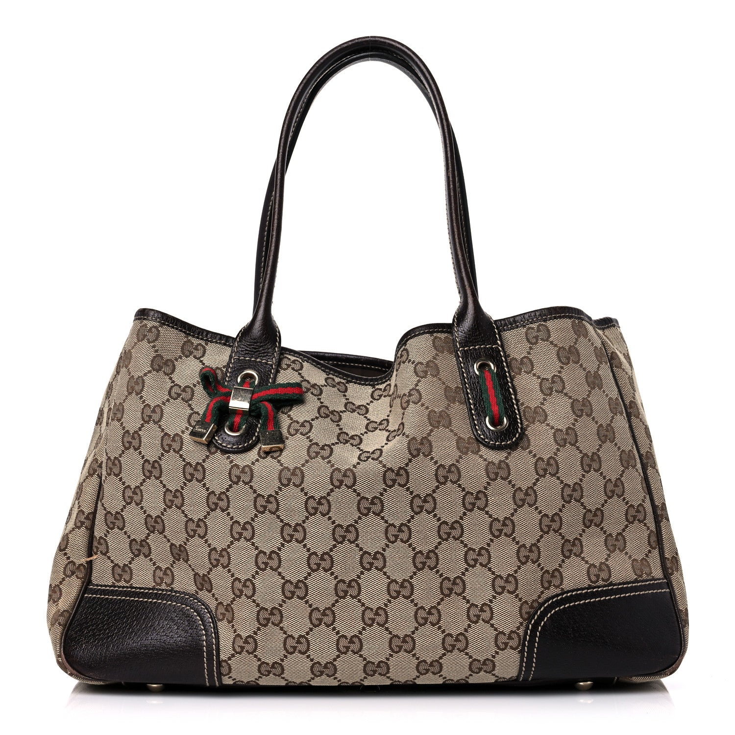 Gucci Monogram Medium Princy Tote Dark Brown 1 of 14