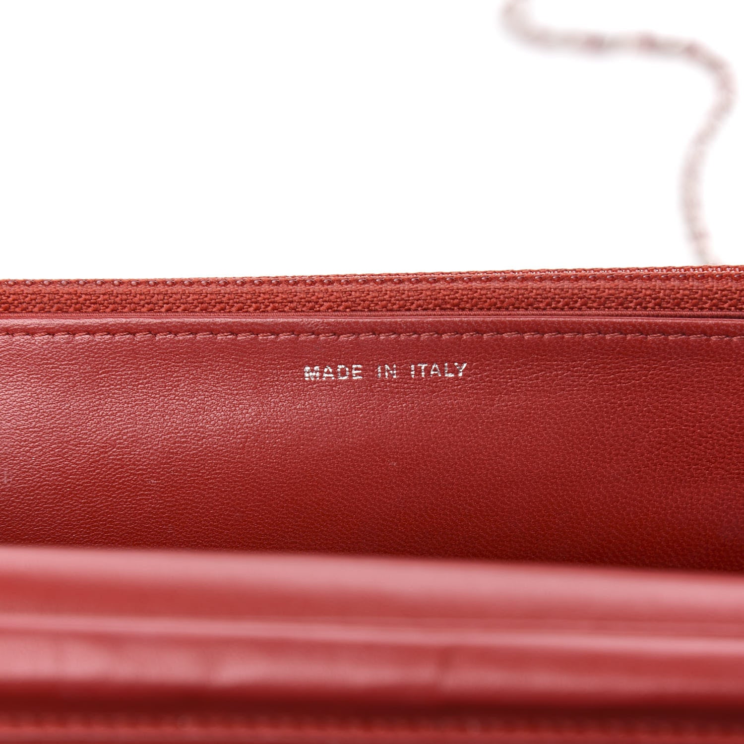 Chanel Lambskin Camellia Embossed Wallet On Chain WOC Dark Red 7 of 13