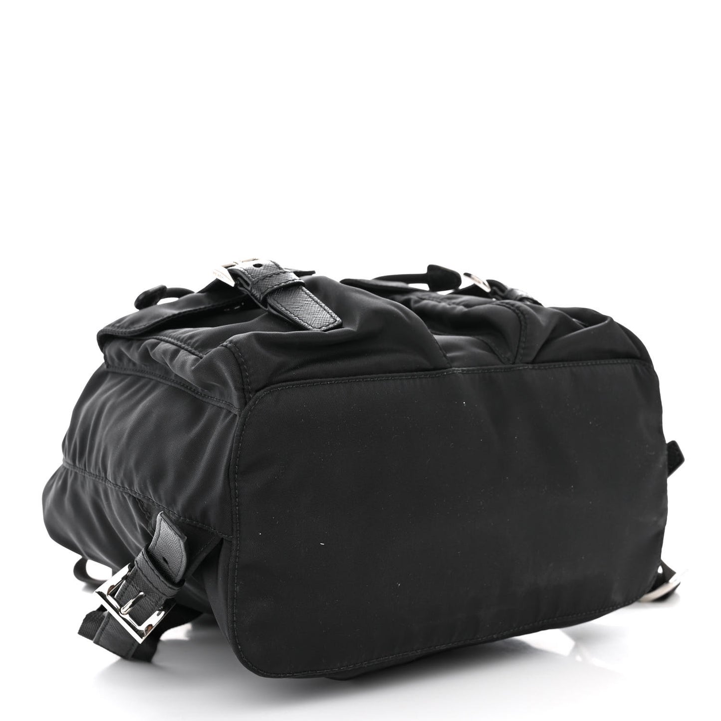 Tessuto Nylon Saffiano Small Backpack Black